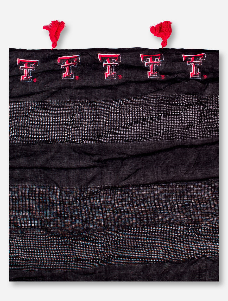 ZooZatz Texas Tech Tassle Texture Infinity Scarf