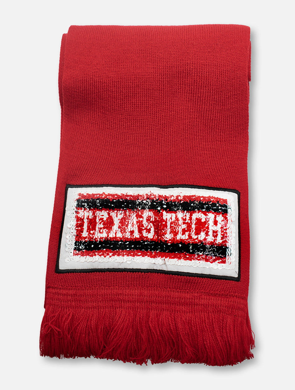 Zoozatz Texas Tech Red Raiders Reverse Sequins Scarf