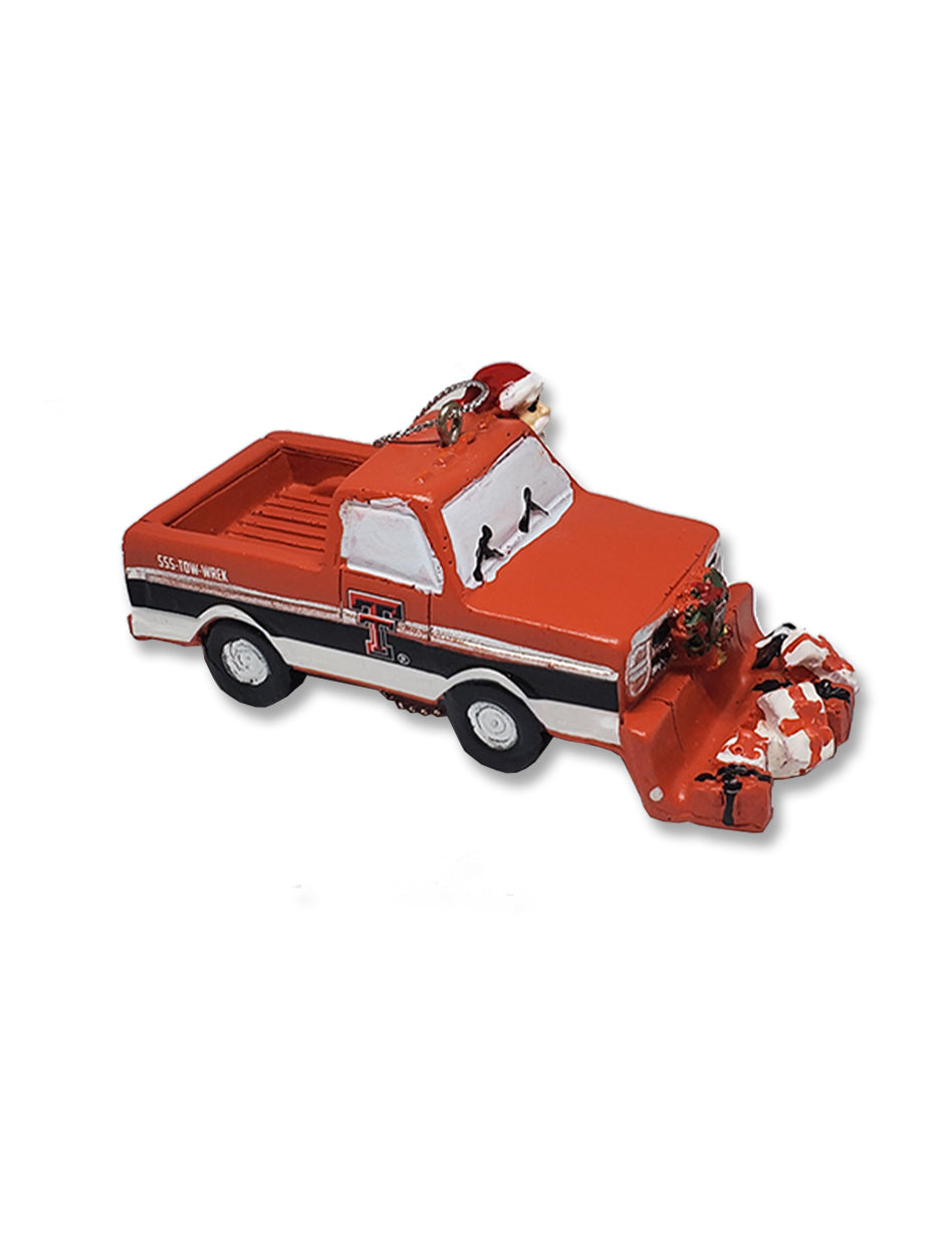 Texas Tech "Snow Plow Santa" Ornament