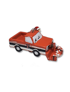Texas Tech "Snow Plow Santa" Ornament