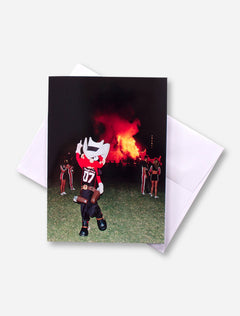 Texas Tech Raider Red Bonfire Celebration Photo Card