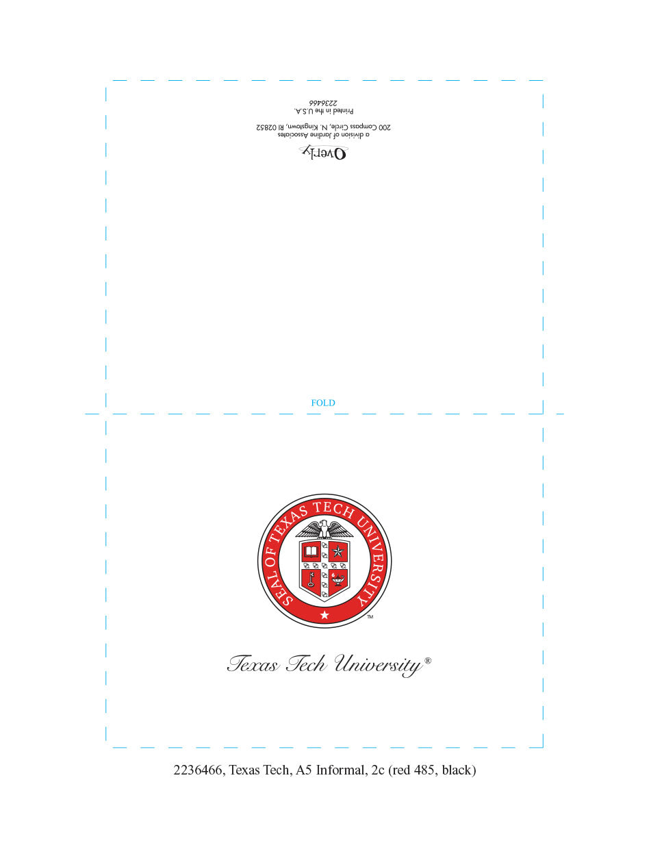 Texas Tech School Seal Note Cards