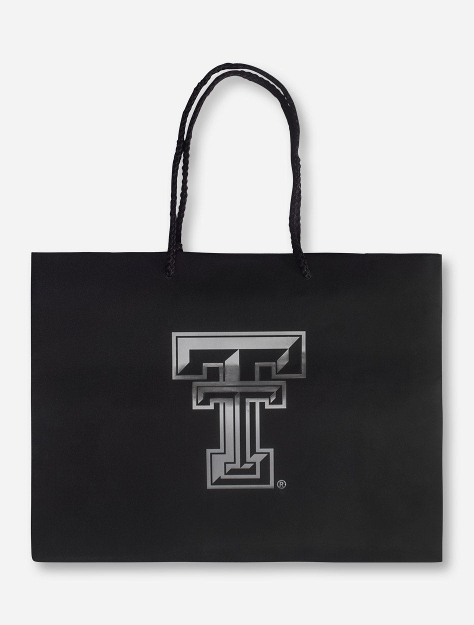 Texas Tech Metallic Double T Black Gift Bag