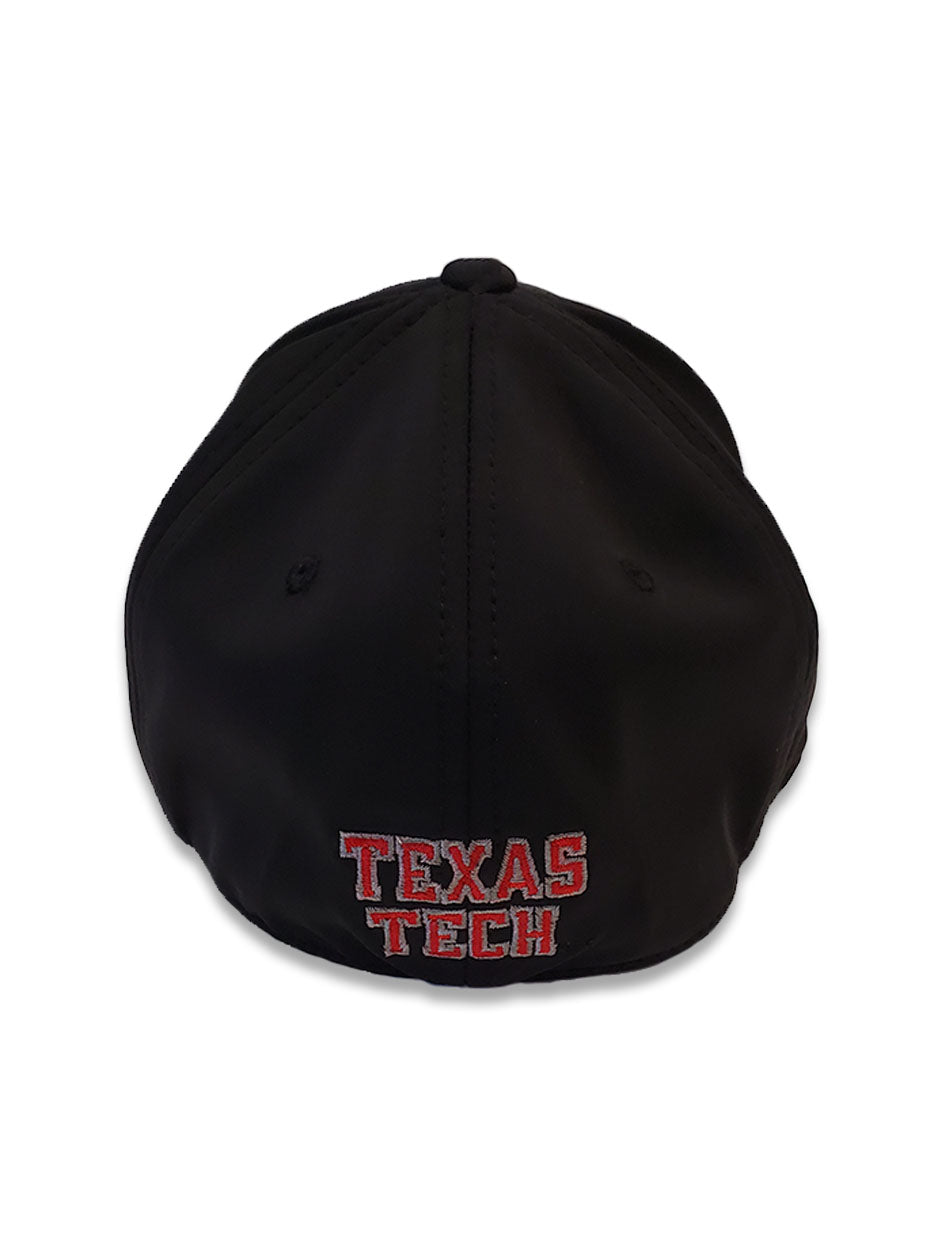 Top of the World Texas Tech Red Raiders Double T "Tag" Patch Over Two-Tone Stretch Fit Cap