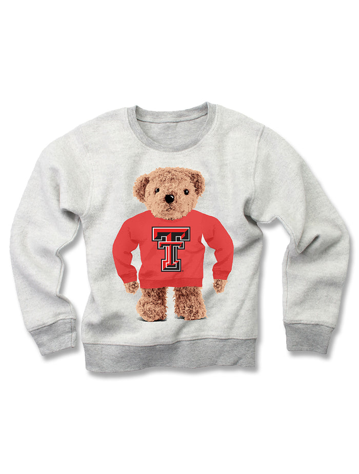 Wes & Willy Texas Tech "Teddy Bear" INFANT Reverse Fleece Crewneck