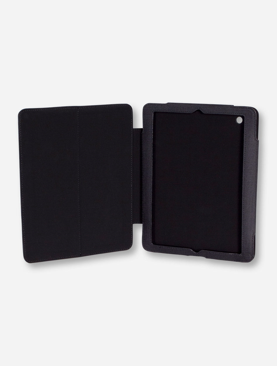 Texas Tech Double T on Black Leather iPad Cover