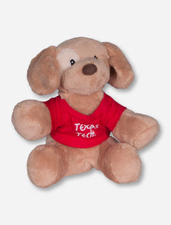 Texas Tech Plush Golden Puppy in Texas Tech T-Shirt