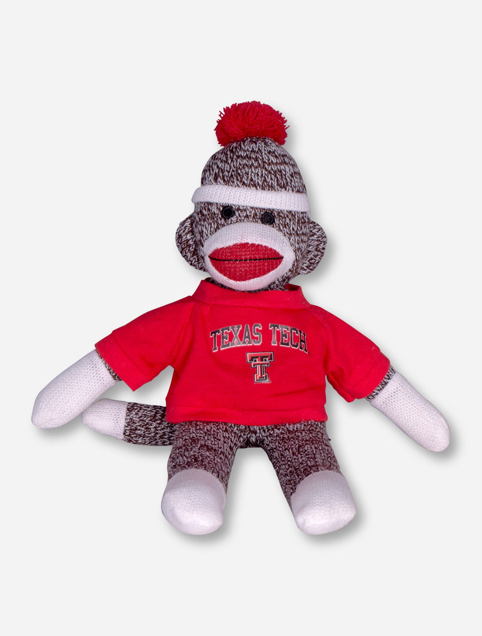 Sock Monkey in Texas Tech Hoodie