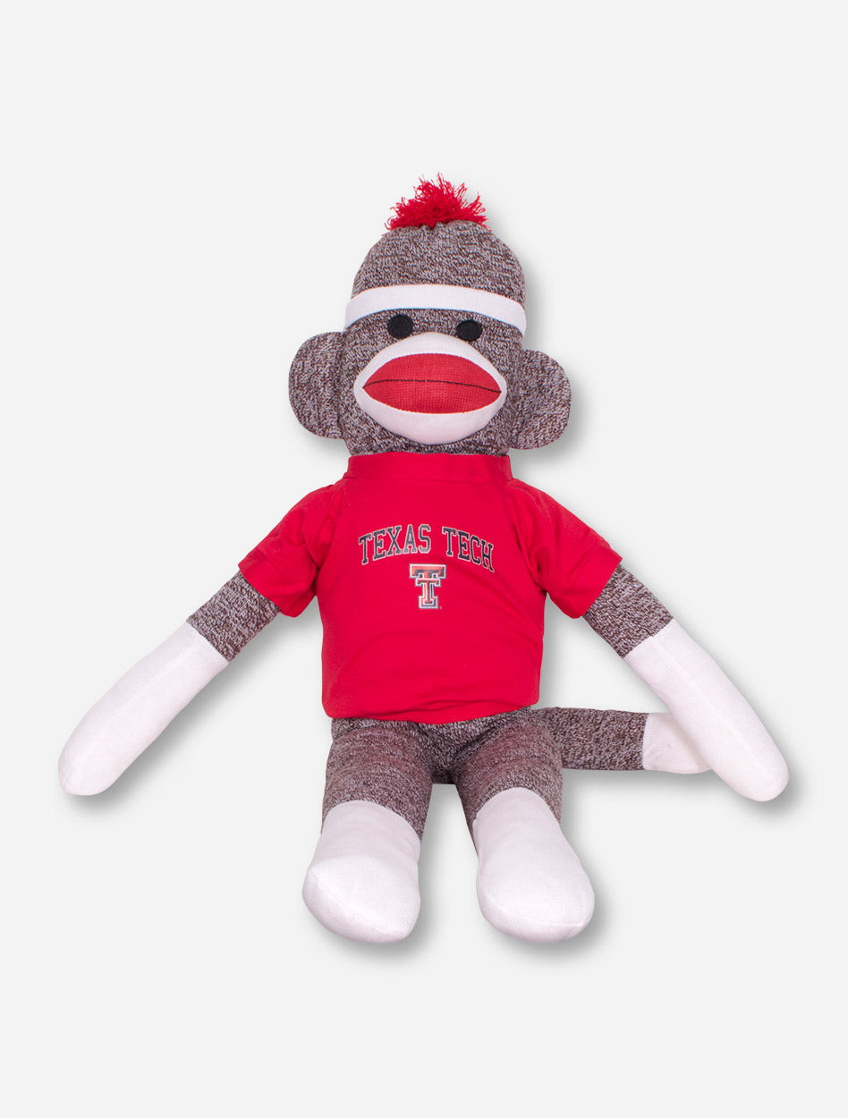 Sock Monkey in Texas Tech Hoodie