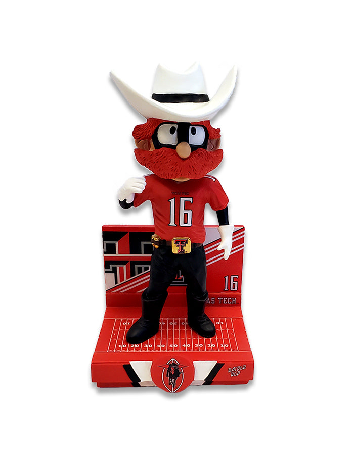 Raider Red #16 in Texas Tech Uniform on Field Bobble Head