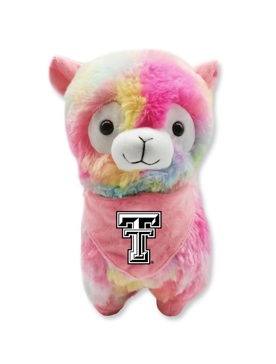 Texas Tech "Rainbow Bandana Llama" Stuffed Animal