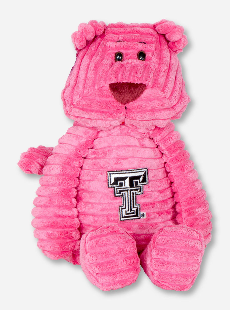 Plush Riblet Pink Cat with Double T