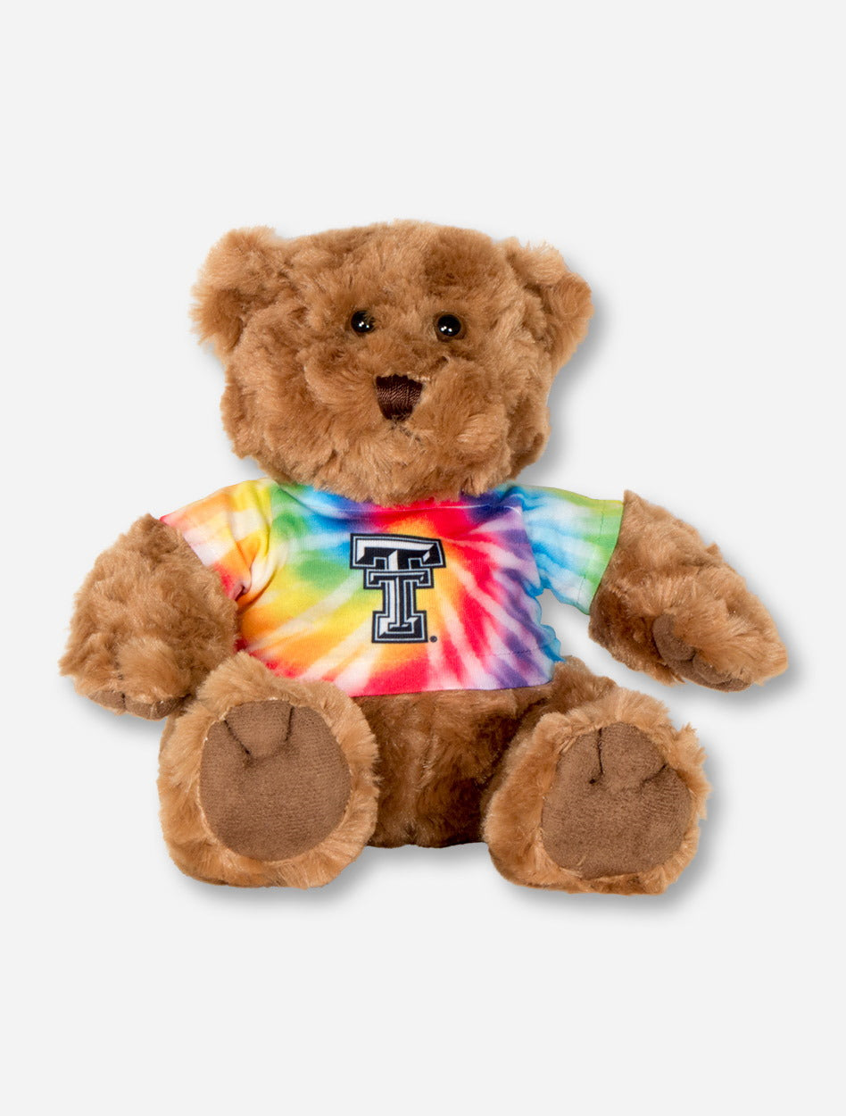 Texas Tech Plush Teddy Bear in Tie Dye Tech T-Shirt
