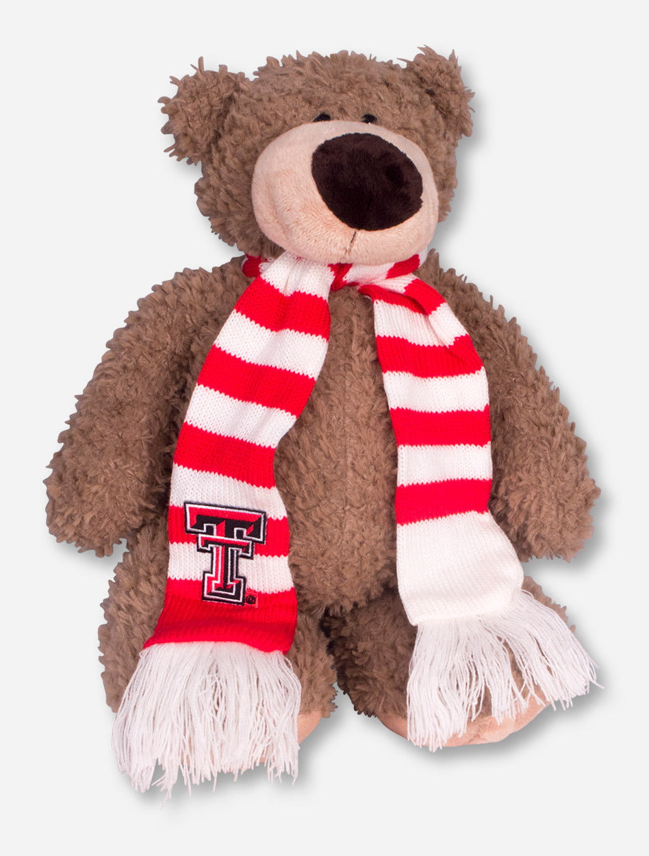 Texas Tech Large Archie Bear with Red and White Scarf
