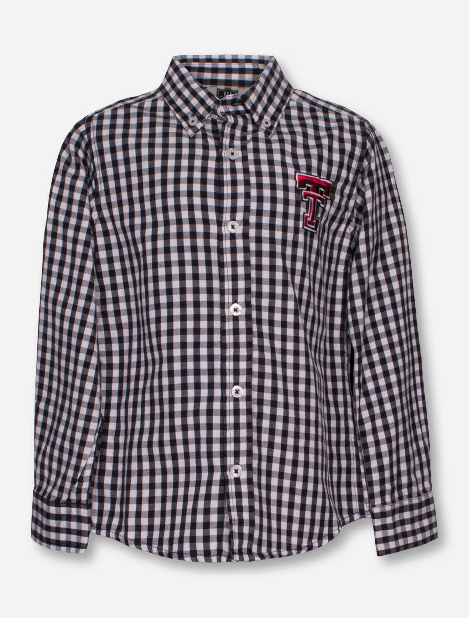 Wes & Willy Texas Tech Gingham TODDLER Dress Shirt
