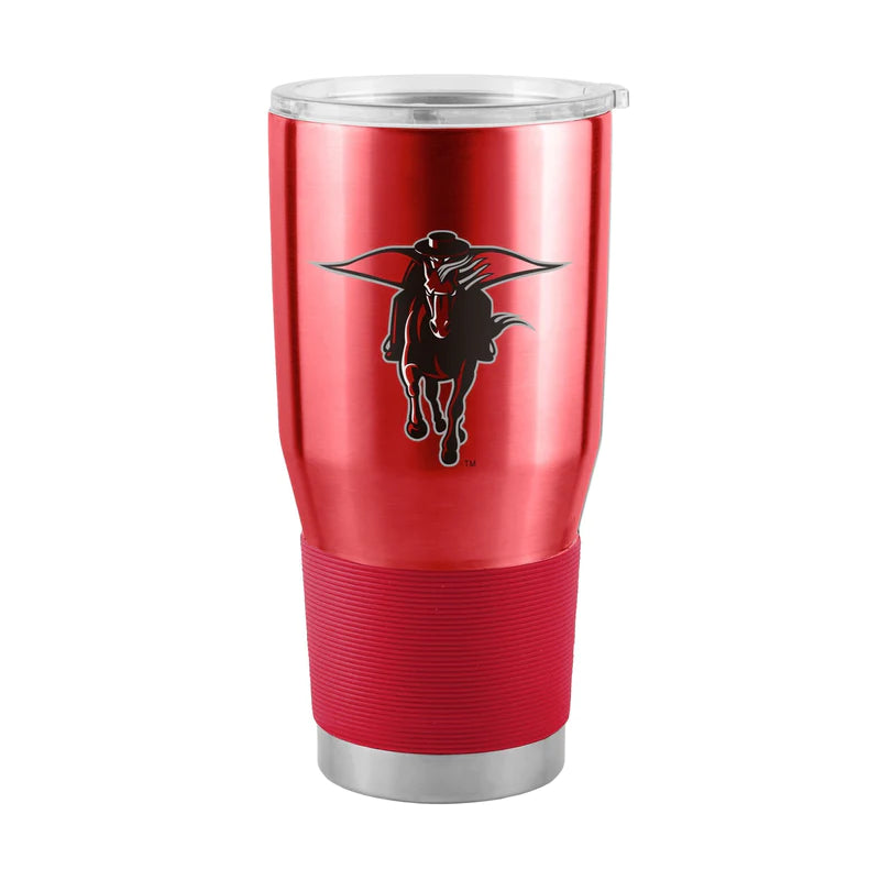 Logo Brands Masked Rider 30oz Double Walled Travel Tumbler with Grip