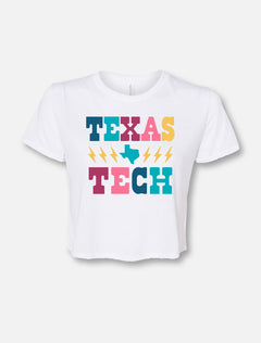 Texas Tech Red Raiders Stacked "Lightning Strikes Twice" Crop Top