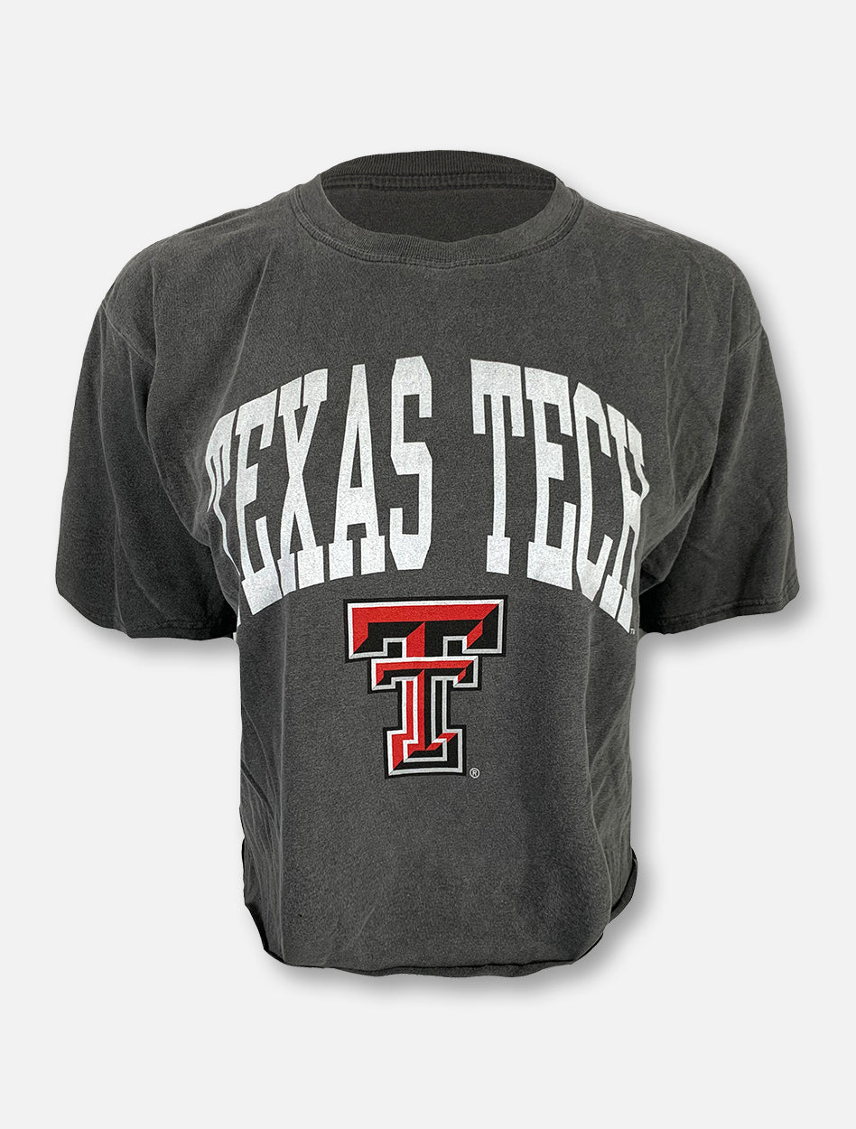 Blue 84 Texas Tech Red Raiders Arch Over Double T Crop Tee
