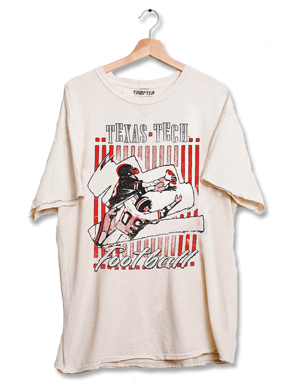 Livy Lu Texas Tech "Beach Shade" Ivory Thrifted T-Shirt