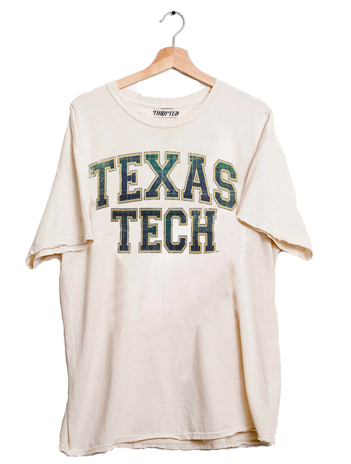 Livy Lu Texas Tech Scottish "Plaid Arch" Thrifted Tee