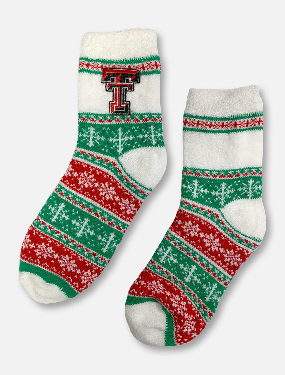 ZooZatz Texas Tech Christmas Cabin Socks