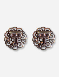 DaynaU Texas Tech Double T Filigree Brass Earrings