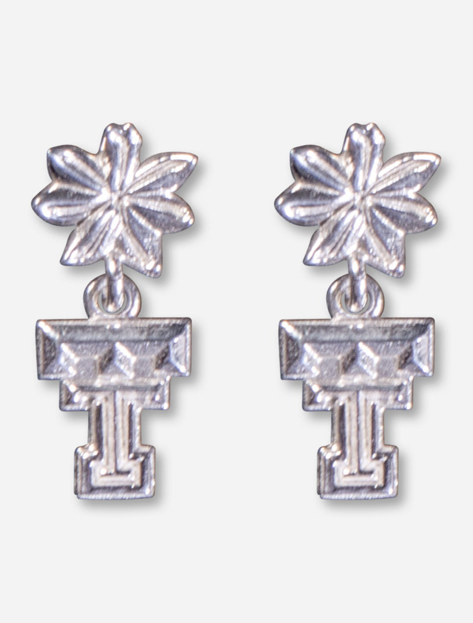DaynaU Texas Tech Double T Flower Earrings
