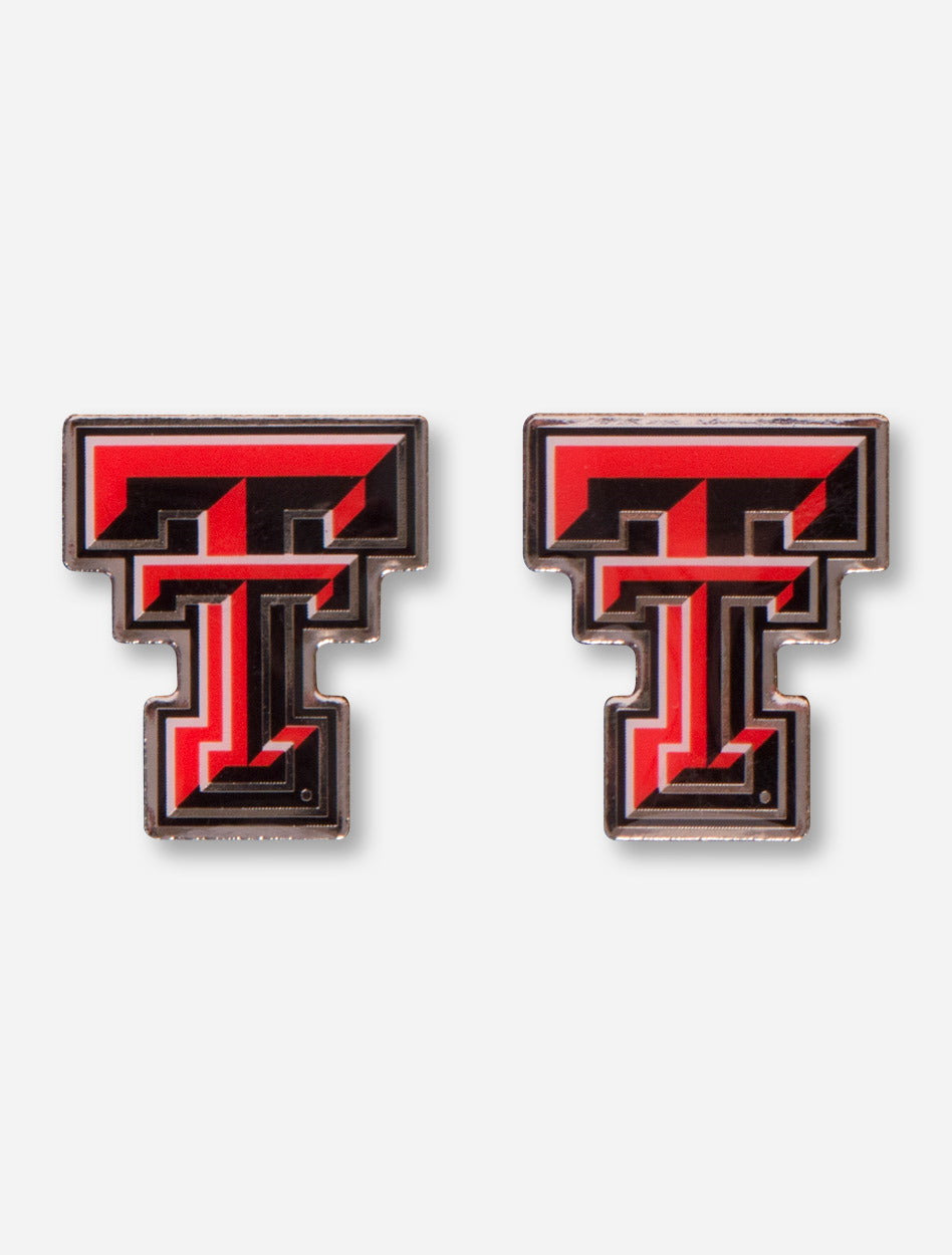 Texas Tech Red Raiders Mirror Finish Double T Earrings
