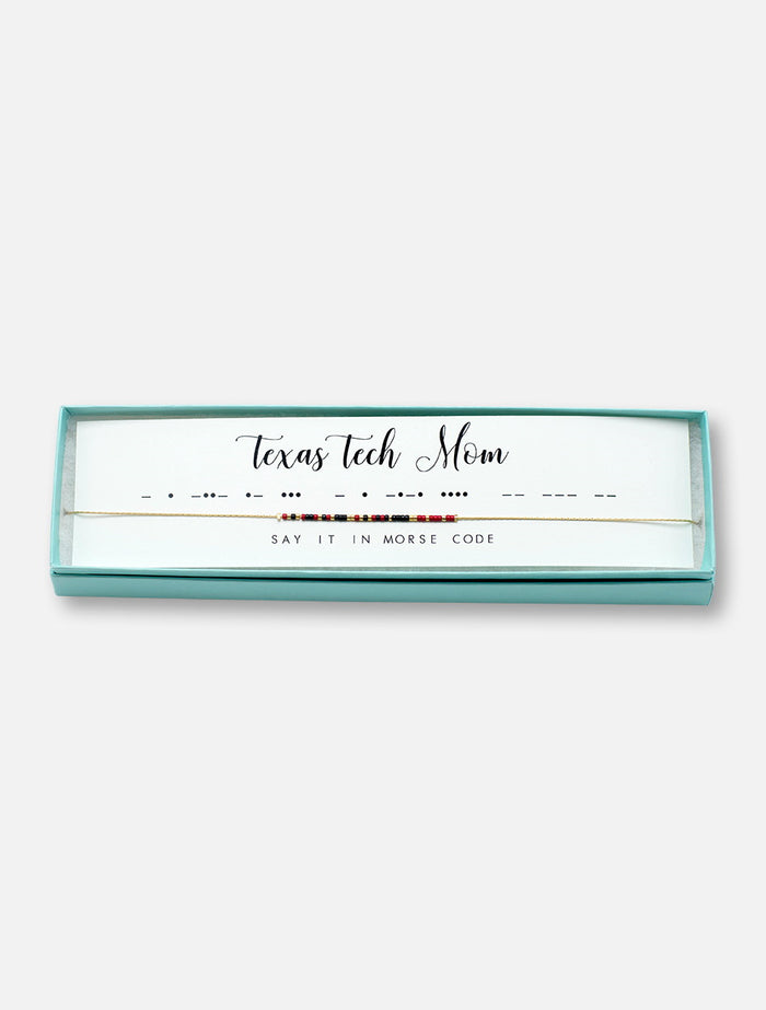 Texas Tech Red Raiders "Mom" Morse Code Necklace