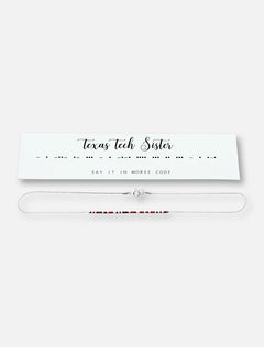 Texas Tech Red Raiders "Sister" Morse Code Necklace