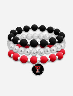 Texas Tech "Amanda Stacked" Silicone Bracelets