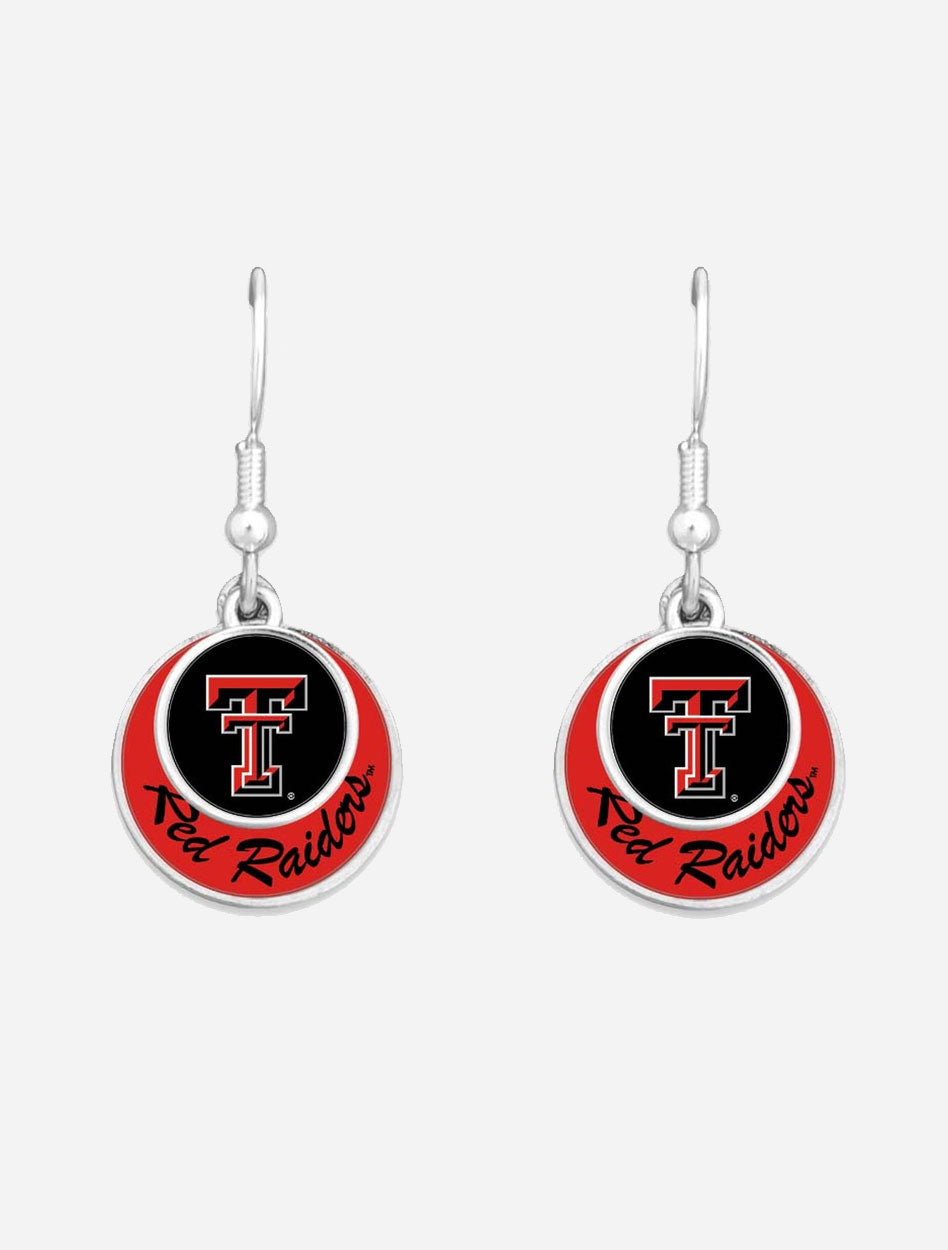 Texas Tech Double T "Stacked Disk" Earrings