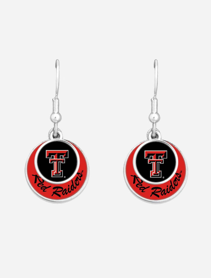 Texas Tech Double T "Stacked Disk" Earrings