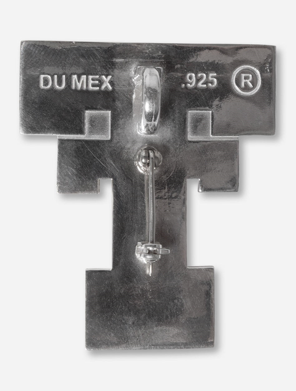 DaynaU Texas Tech Large Double T Sterling Silver Charm or Pin