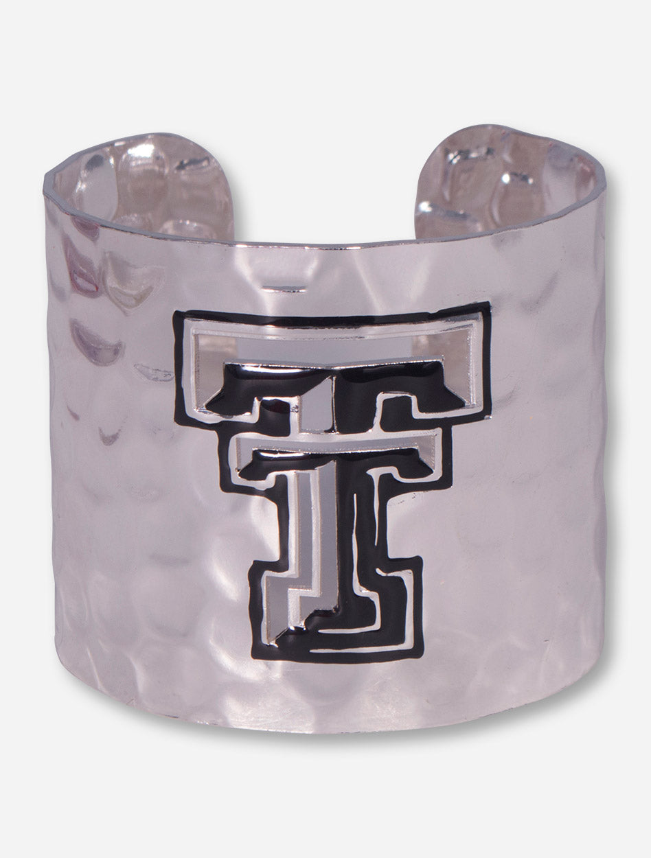 Texas Tech Silver Plated Double T Cuff Bracelet
