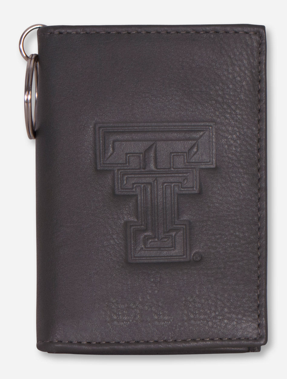 Texas Tech Embossed Double T on Leather ID Holder