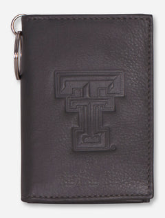 Texas Tech Embossed Double T on Leather ID Holder