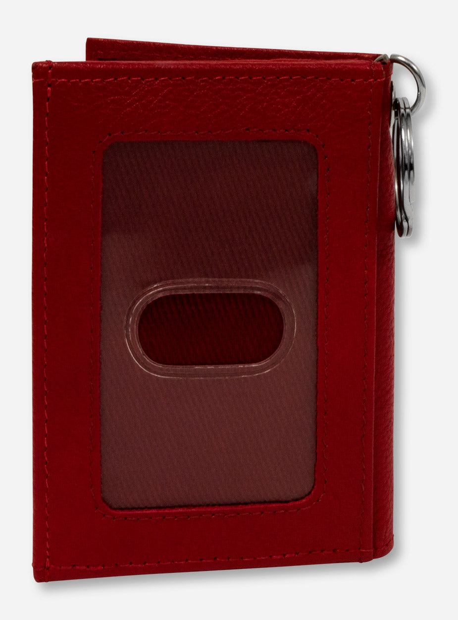 Texas Tech Embossed Double T on Leather ID Holder