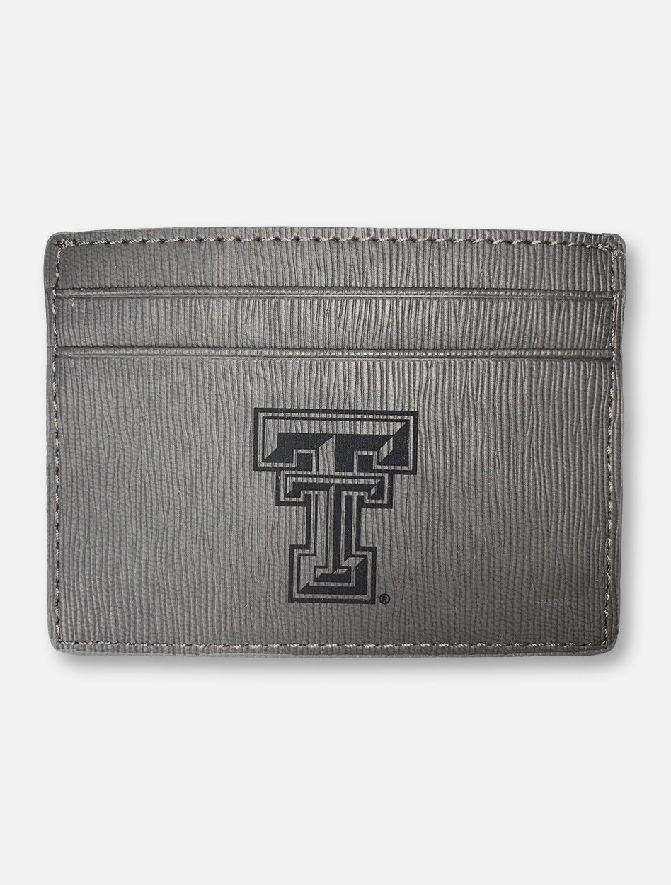 Texas Tech Laser Etched Double T on Slim Money Clip Wallet