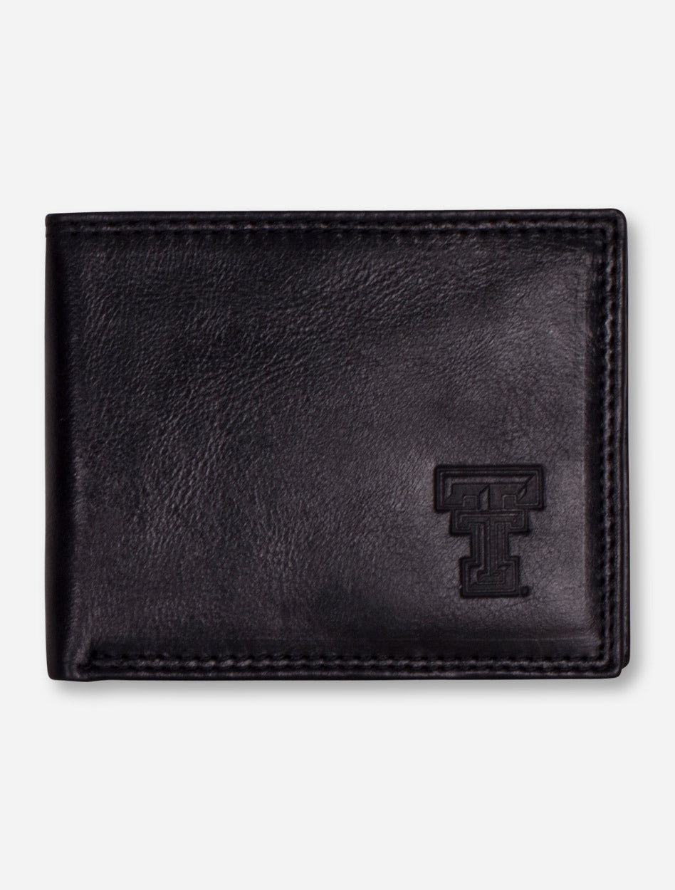 Texas Tech Double T "Contrast Stitch" Bifold Leather Wallet