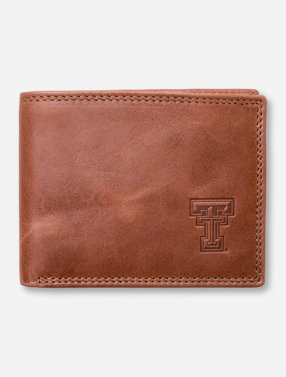 Texas Tech Double T "Contrast Stitch" Bifold Leather Wallet