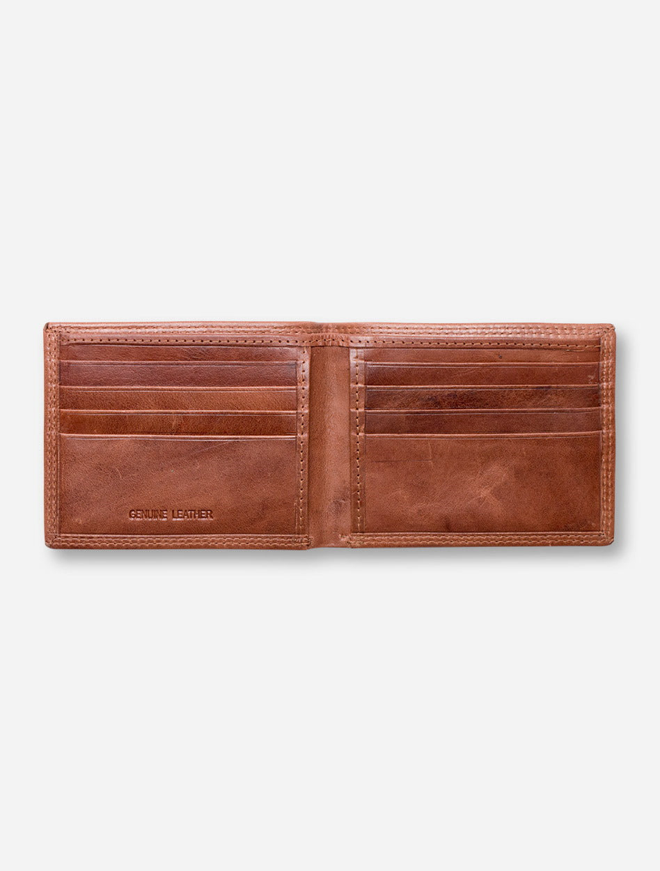 Texas Tech Double T "Contrast Stitch" Bifold Leather Wallet