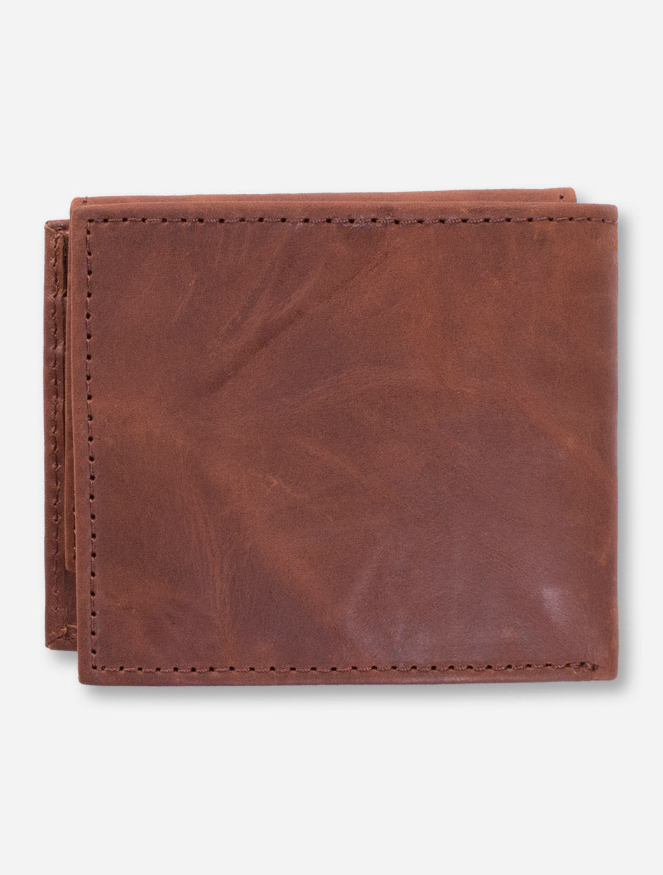 Texas Tech Bi-Fold Brown Leather Wallet