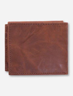 Texas Tech Bi-Fold Brown Leather Wallet
