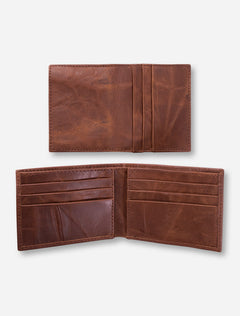 Texas Tech Bi-Fold Brown Leather Wallet