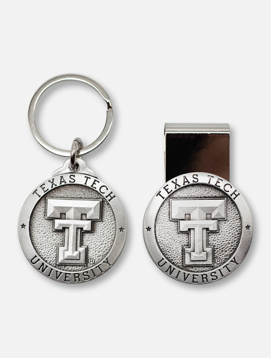 Texas Tech Red Raiders Double T Mens Gift Set with Money Clip and Keychain