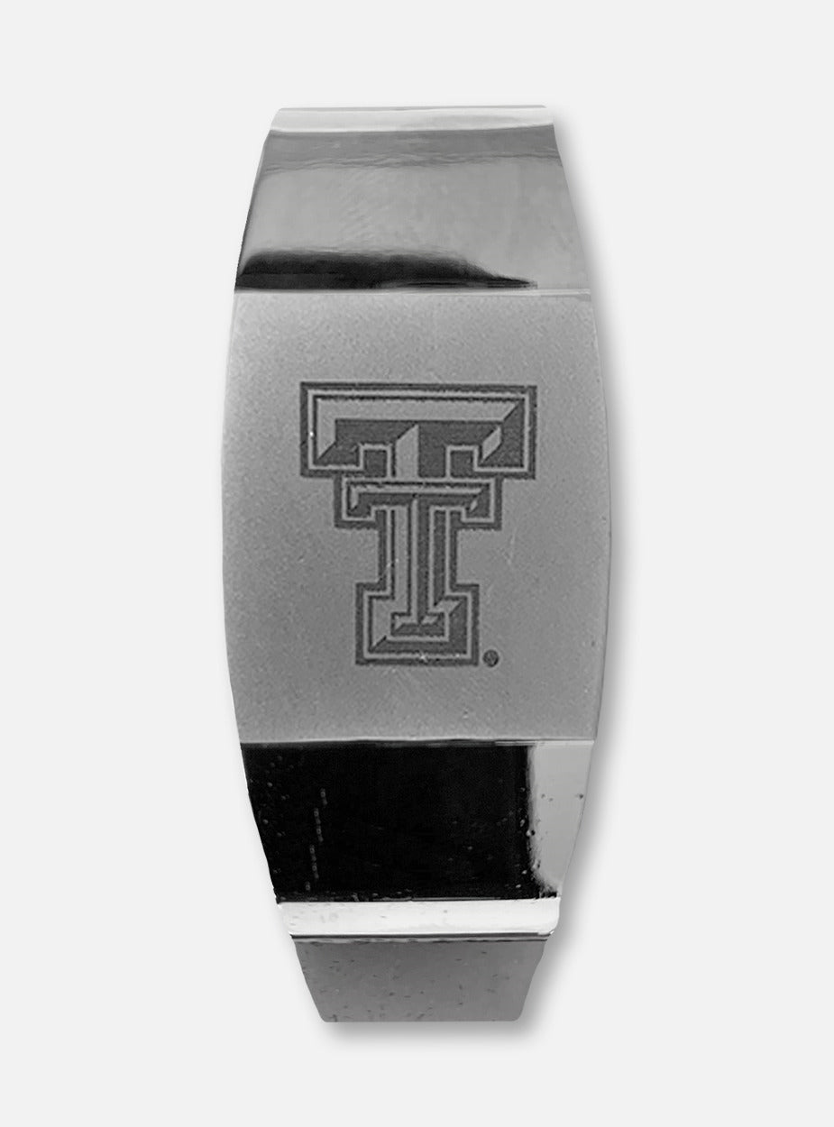 Texas Tech Red Raiders Double T Polished Silver Metal Money Clip