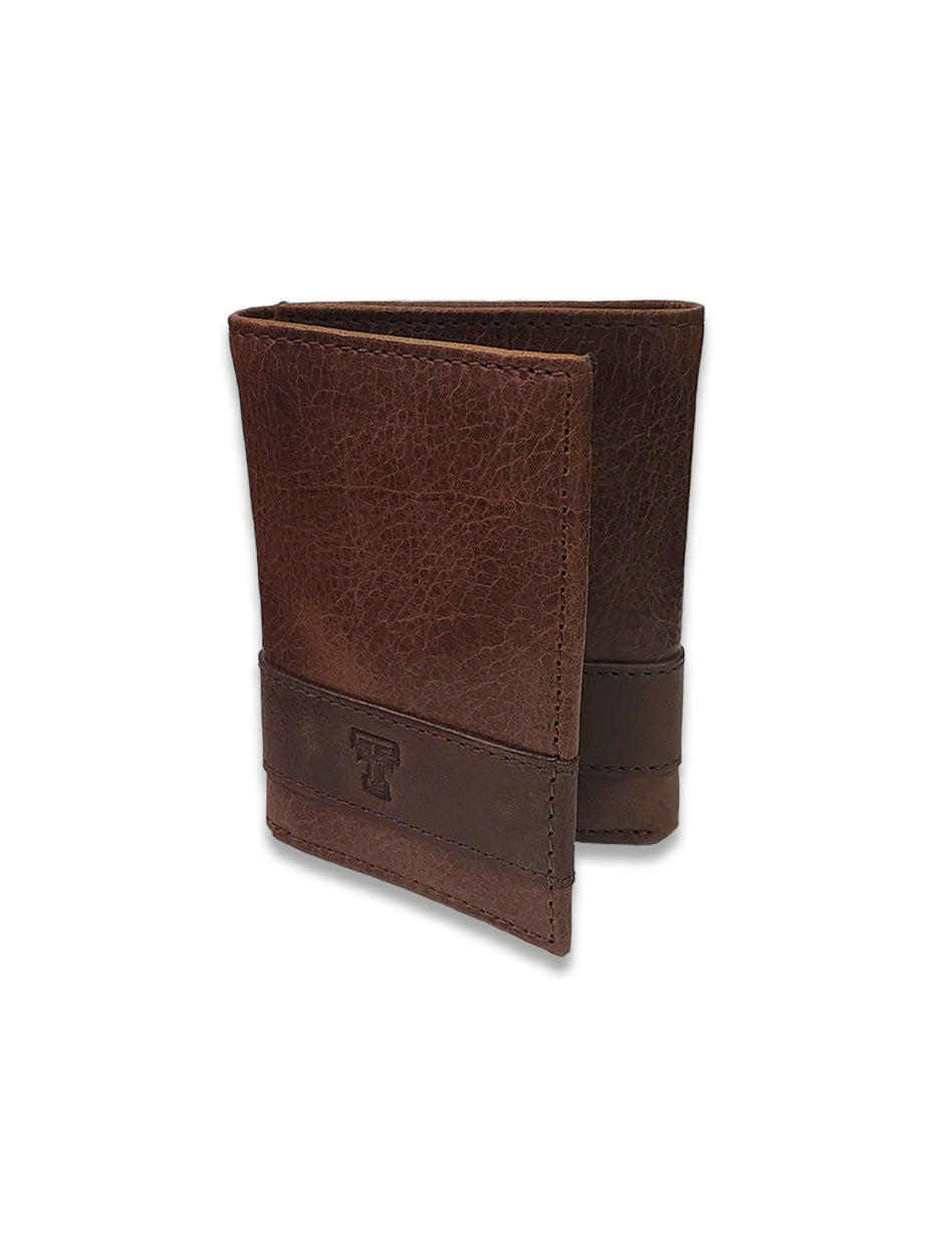 Texas Tech Double T "Westbridge" Two Tone Tri-fold Wallet