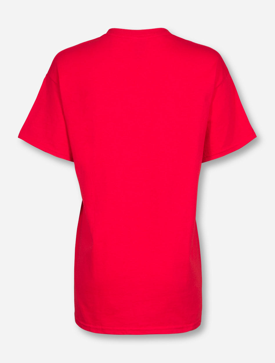Texas Tech Real Moms Wear Red & Black on Red T-Shirt