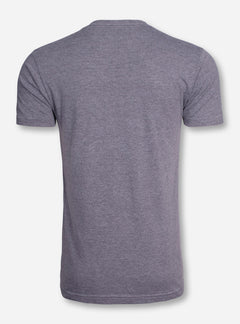 Texas Tech Block & Red Raiders Script on Heather Grey T-Shirt